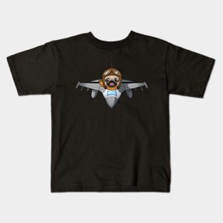 Pug Fighter Squadron: Taking the Skies by Paw Kids T-Shirt